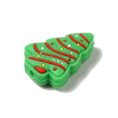 Christmas Theme Silicone Focal Beads SIL-G011-09B-1