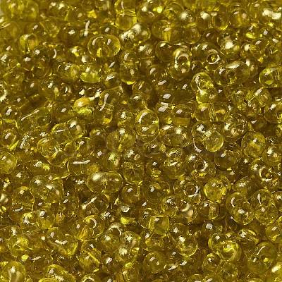 Spray Painted Glass Seed Beads SEED-F005-04A-03-1