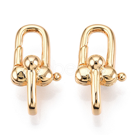 Brass D-Ring Anchor Shackle Clasps KK-N254-22G-1