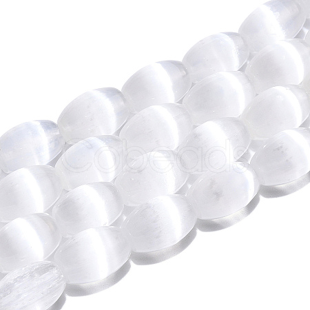 Dyed Natural Selenite Beads Strands G-T138-233A-1