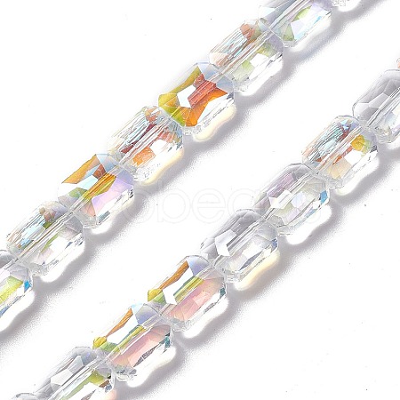 Transparent Electroplate Glass Beads Strands EGLA-E030-01L-1