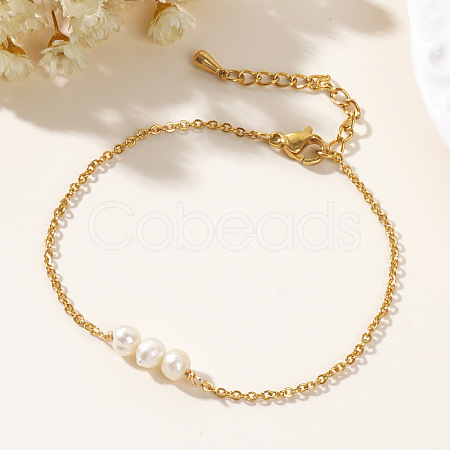 Stylish White Pearl Bracelet for Women WB5565-1