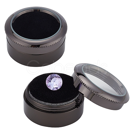 Round Stainless Steel Loose Diamond Storage Boxes CON-WH0095-24B-B-1