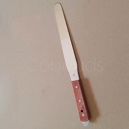Steel Spatula Painting Knife with Wood Handle DRAW-PW0003-35-1