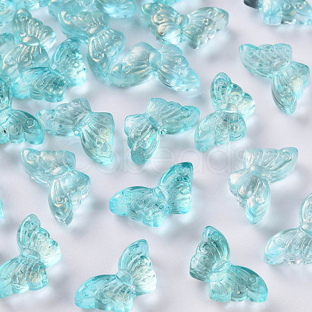 Transparent Spray Painted Glass Beads GLAA-S190-018A-04-1
