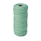 Cotton Macrame Cord, Round Macrame Rope for Wall Hangers, Boho Decorations, DIY Macrame Craft, Medium Sea Green, 3mm, about 109.36 Yards(100m)/Roll