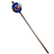 Lampwork & Brass Hair Sticks, Hair Accessories for Women & Girls, Royal Blue, 155x25mm