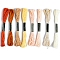 8Bunldes 8 Colors Hand-woven Embroidery Cotton Threads, Mixed Color, 1mm, about 8.75 Yards(8m)/Bundle, 1bundle/color