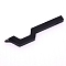 45# Steel Jewelry Puncher, Bent Handle, Black, 78.5x14x6mm, Stamp: 1.2x2.2mm