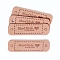 Rectangle with Word Handmade with Love Imitation Leather Label Tags, for DIY Jeans, Bags, Shoes, Hat Accessories, Dark Salmon, 55x15mm