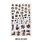 Nail Art Stickers, Self-Adhesive, for Nail Tips Decorations, Mixed Patterns, Gold, 122x76mm