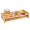 Wood Display Stands, for Shot Glasses & Dispensers, Rectangle, Gold, 300x160x66mm