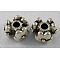 Tibetan Style Spacer Beads, Flower, Lead Free & Cadmium Free, Antique Silver, 6.5x4mm, Hole: 1.5mm