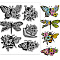 Rubber Clear Stamps, for Card Making Decoration DIY Scrapbooking, Insects, 22x18x0.8cm