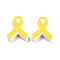 Silicone Beads, Chewing Beads For Teethers, DIY Nursing Necklaces Making, Ribbon, Yellow, 27x22x7mm, Hole: 2mm