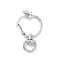 Apple Alloy Swivel Clasps, Long-Lasting Plated, Platinum, 38x23.5x6mm, Hole: 8.5x4.5mm