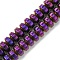 Synthetic Non-Magnetic Hematite Beads Strands, Disc, Heishi Beads, Purple Plated, 8x4.5mm, Hole: 1.1mm, about 87pcs/strand, 16.06''(40.8cm)