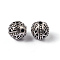 Tibetan Style Alloy Round Beads, Cadmium Free & Nickel Free & Lead Free, Antique Silver, 11mm, Hole: 2mm