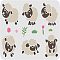 Large Plastic Reusable Drawing Painting Stencils Templates, for Painting on Scrapbook Fabric Tiles Floor Furniture Wood, Rectangle, Sheep Pattern, 297x210mm