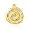 304 Stainless Steel Pendants, Vortex Charm, Golden, 23x19x2mm, Hole: 1.6mm