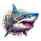 Wooden Puzzles, Children Intelligence Toys, Shark, 380x280mm