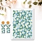 Flower Pattern Ceramics Clay Water Transfer Paper, Underglaze Transfer Decals, for DIY Earrings Pendants, Colorful, 13.8x9.5mm