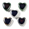 Two Tone Glass Beads, Temperature Sensing Color Changing Beads, Heart, Mixed Color, 11.5x12x5.5mm, Hole: 1.2mm