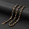 Titanium Steel Byzantine Chains Necklaces, Chainmaille Weaves Jewelry for Men, Golden, 19.69 inch(50cm)x7mm