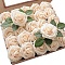 Cloth Artificial Rose, for Wedding Aisle Centerpieces Table Confetti Party Favors Home Decoration, Old Lace, 80mm, 50pcs/box