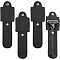 SUPERFINDINGS 4Pcs PU Leather Razor Sheath, with Iron Snap Closure, Black, 141x58x8.5mm, Inner Diameter: 109x30mm