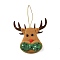 Christmas Party Accessories, Fabric Pendants, Deer, 126x92x12.5mm