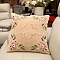 DIY Flower Pattern Pillow Embroidery Kits, Including Pillowcase, Embroidery Thread & Needle, Blanched Almond, 450x450mm