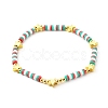 Handmade Polymer Clay Beads Stretch Bracelets Sets BJEW-JB06353-04-4
