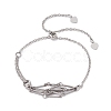 Tarnish Resistant Adjustable Braided 201 Stainless Steel Macrame Pouch Cable Chain Slider Bracelet Making BJEW-JB10284-02-1