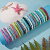 20Pcs 20 Colors Handmade Polymer Clay Heishi Surfer Stretch Bracelets Set with Synthetic Hematite BJEW-SW00043-4