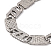 201 Stainless Steel Oval Mariner Link Chain Necklace NJEW-F222-37P-04-3