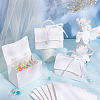 Wedding Paper Candy Gift Packaging Boxes with Polyester Ribbon and PVC Bead Chain CON-WH0089-68-5