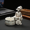 Halloween Resin Punk Skeleton Rock Drummer Ashtray Figurines PW-WG43279-01-2