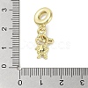 Rack Plating Brass Pave Cubic Zirconia European Dangle Charms KK-R163-08A-G-3