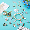 Pandahall 26Pcs 13 Styles Alloy Enamel with Crystal Rhinestone Pendants ENAM-TA0001-68-7