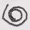 Grade AA Magnetic Synthetic Hematite Bead Strands G-P258-10-6mm-2