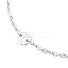 304 Stainless Steel Cable Chain Anklets AJEW-H104-12P-2