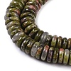 Natural Unakite Beads Strands G-Q159-B15-01-4