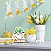 Spring Theme Wooden Pendant Decorations WOOD-WH0037-006-6