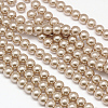 Eco-Friendly Dyed Glass Pearl Round Bead Strands X-HY-A002-4mm-RB021-1