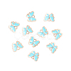 Light Gold Plated Alloy Enamel Charms ENAM-WH0047-41E-1