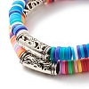 Handmade Polymer Clay Heishi Beads Stretch Bracelets Set BJEW-JB07427-5
