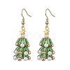 Glass Dangle Earrings EJEW-TA00441-1