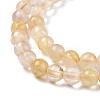 Natural Gold Rutilated Quartz Beads Strands G-C009-C04-4