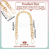 Brass Covered Aluminum Cross Chain Bag Handles PURS-WH0005-73LG-02-2
